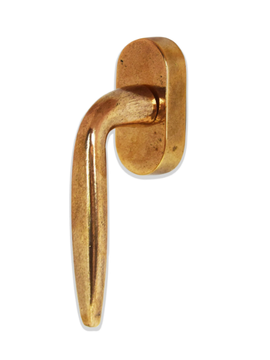 TALIA - DK bronze window handle on rose by GIARA ART DESIGN-BRONZE - view 3